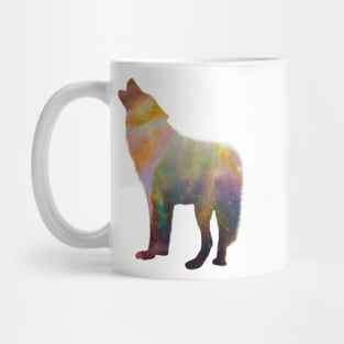 Galaxy Wolf Double Exposure Mug